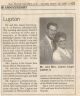 Newspaper clipping about the 50th wedding anniversary of James Lloyd LUPTON Jr and wife, Sara Emma HILL.