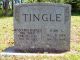 Headstone of John Sylvester TINGLE (1868-1954) and wife, Clara Missouria BARNES (1875-1962).