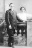 William Henry LUPTON and wife, Minerva WATSON on their wedding day.